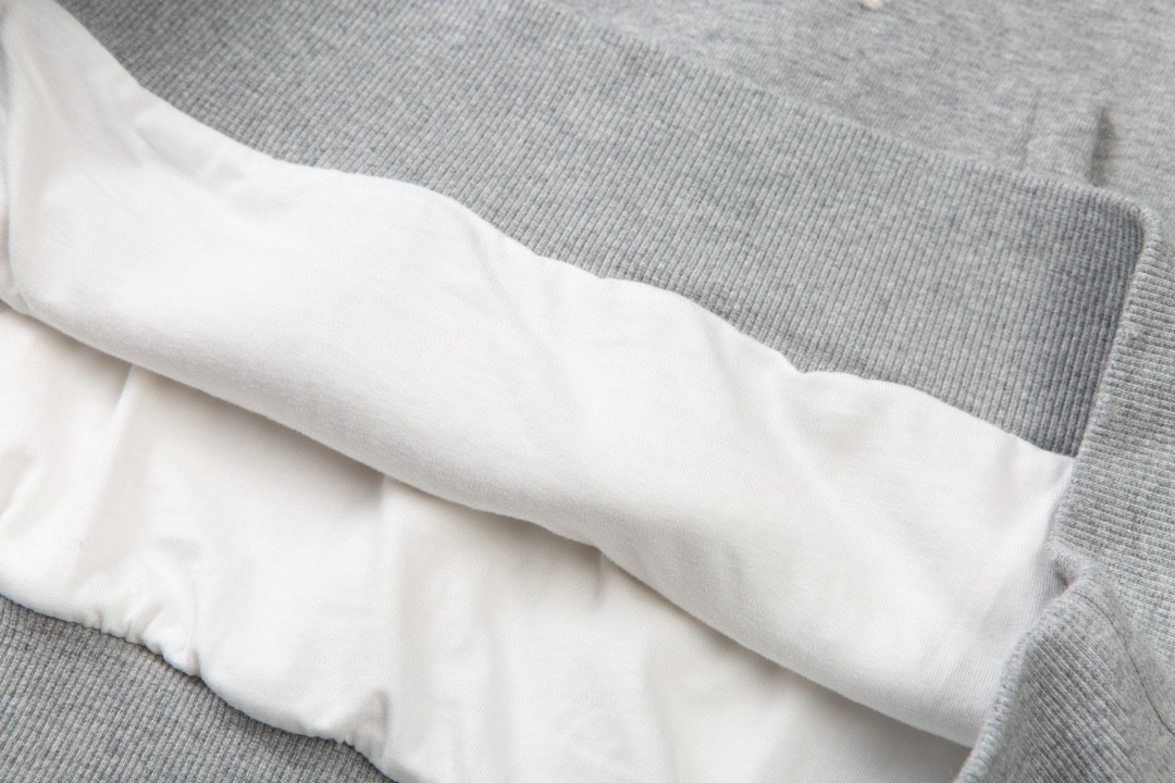 DIOR 迪奥 FW23 纯色Logo字母印花 套头 连帽卫衣 长袖 男女同款 灰色 343J691A0878-C870