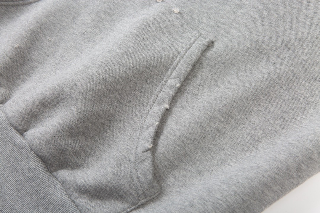 DIOR 迪奥 FW23 纯色Logo字母印花 套头 连帽卫衣 长袖 男女同款 灰色 343J691A0878-C870