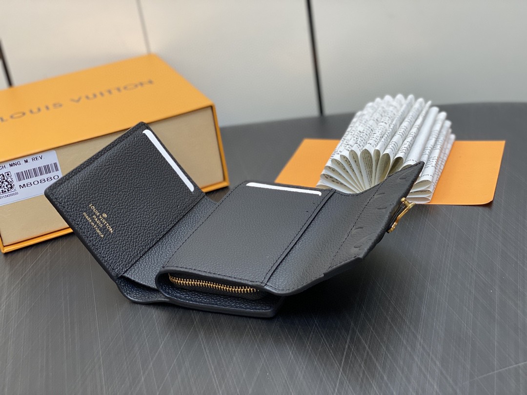 LOUIS VUITTON 路易威登 Pochette Metis 经典老花短款 Empreinte 牛皮 钱包 零钱包 女款 黑色 白色 M81071