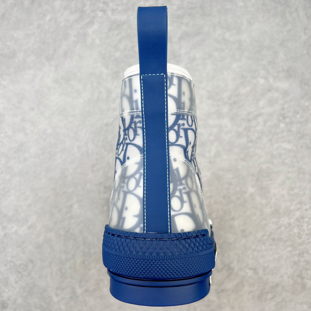 Dior 迪奥 B23 满印logo 高筒 休闲鞋 运动鞋 板鞋 男鞋 女鞋 蓝色 3SH118YNT_H565