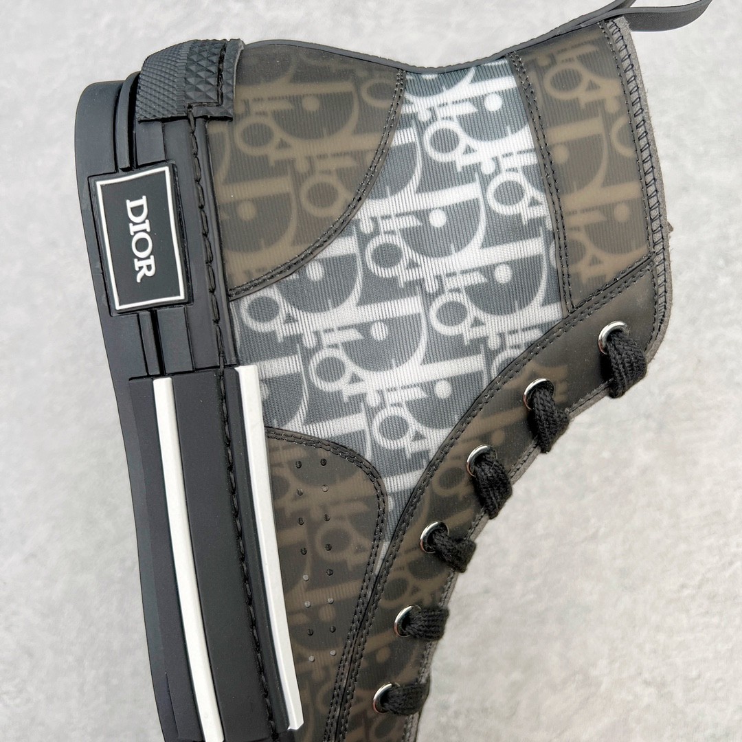 Dior 迪奥 B23 满印logo 高筒 休闲鞋 帆布鞋 运动鞋 板鞋 男鞋 女鞋 黑色 3SH118YJP_H960