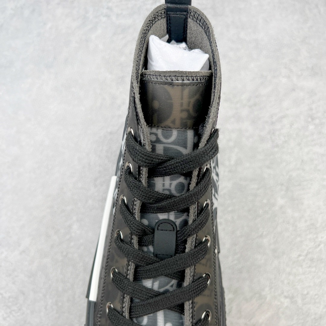 Dior 迪奥 B23 满印logo 高筒 休闲鞋 帆布鞋 运动鞋 板鞋 男鞋 女鞋 黑色 3SH118YJP_H960