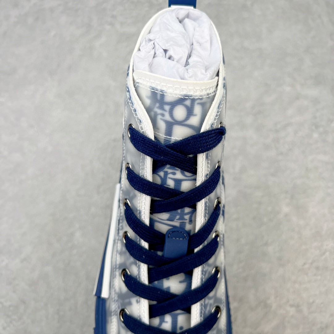 Dior 迪奥 B23 满印logo 高筒 休闲鞋 运动鞋 板鞋 男鞋 女鞋 蓝色 3SH118YNT_H565