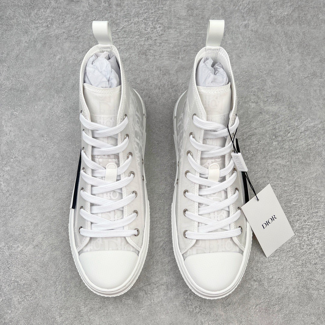 Dior 迪奥 B23 满印logo 高筒 休闲鞋 运动鞋 板鞋 男鞋 女鞋 白色 3SH118YNT_H000