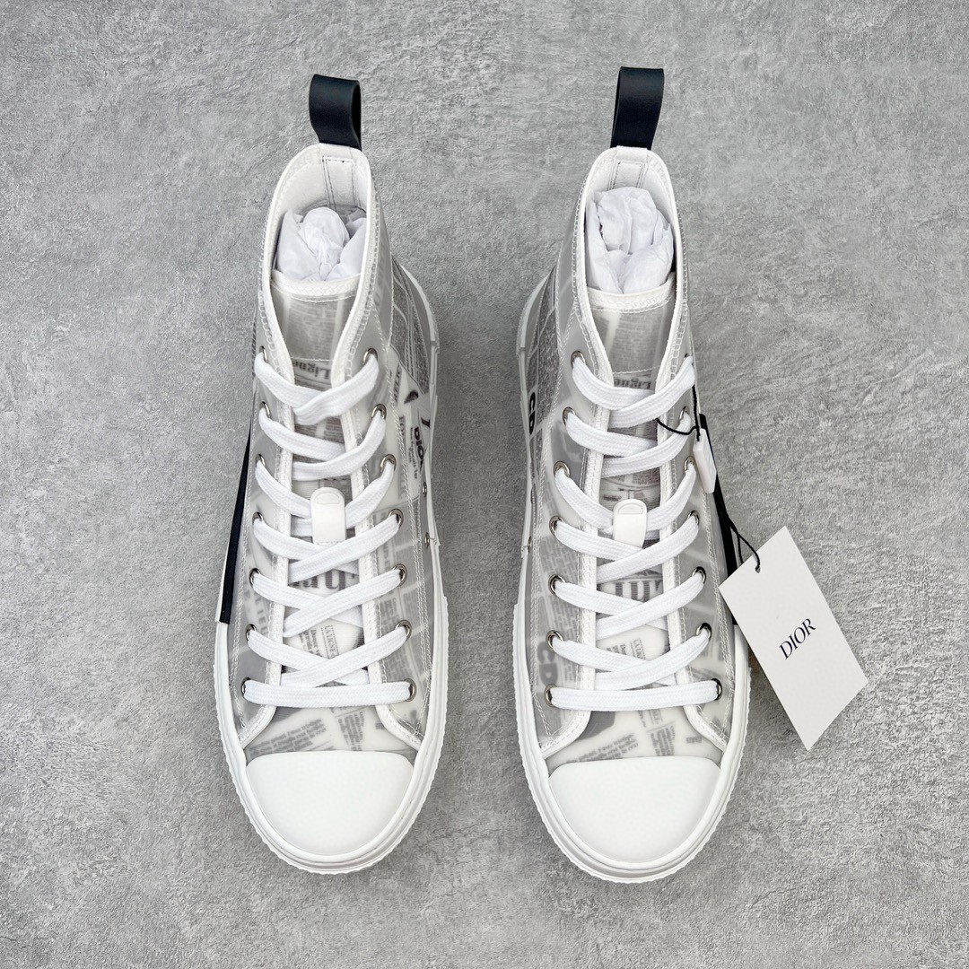 Dior 迪奥 DANIEL ARSHAM B23 报纸印花 高筒 休闲鞋 运动鞋 板鞋 男鞋 黑白 3SH118YUO_H069