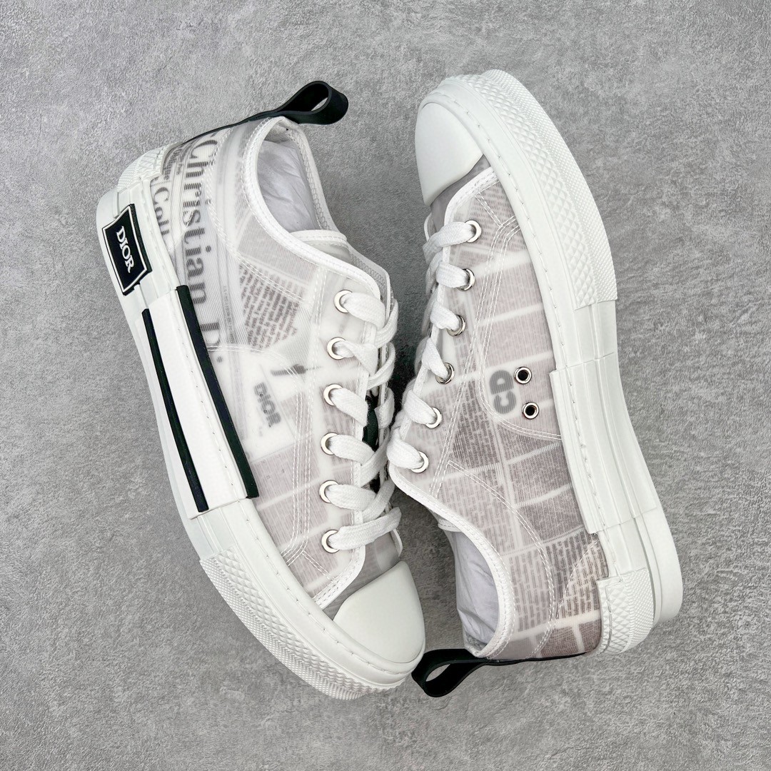 Dior 迪奥 Daniel Arsham B23 报纸印花 低筒 休闲鞋 运动鞋 板鞋 男鞋 黑白 3SN249YUO_H069