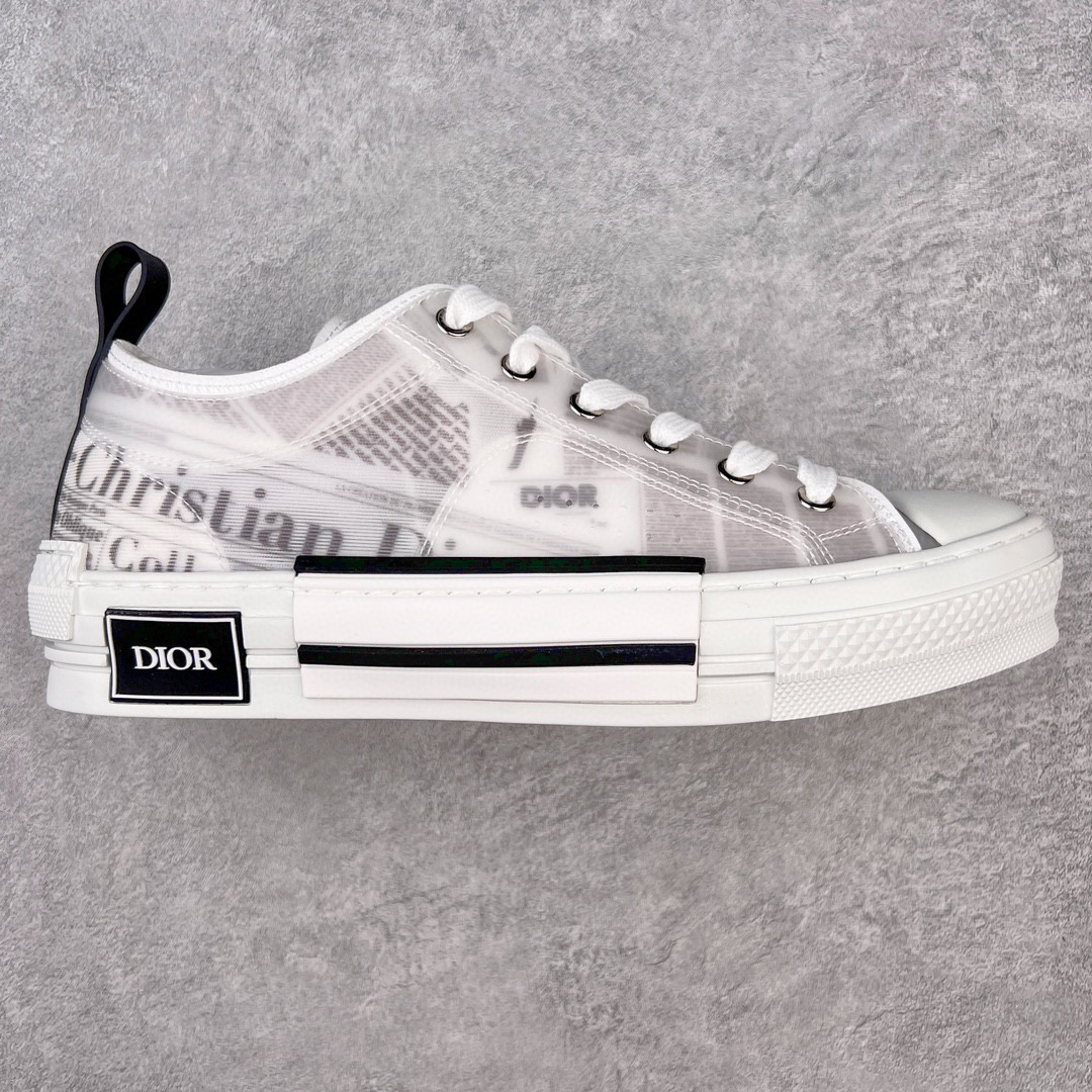 Dior 迪奥 Daniel Arsham B23 报纸印花 低筒 休闲鞋 运动鞋 板鞋 男鞋 黑白 3SN249YUO_H069