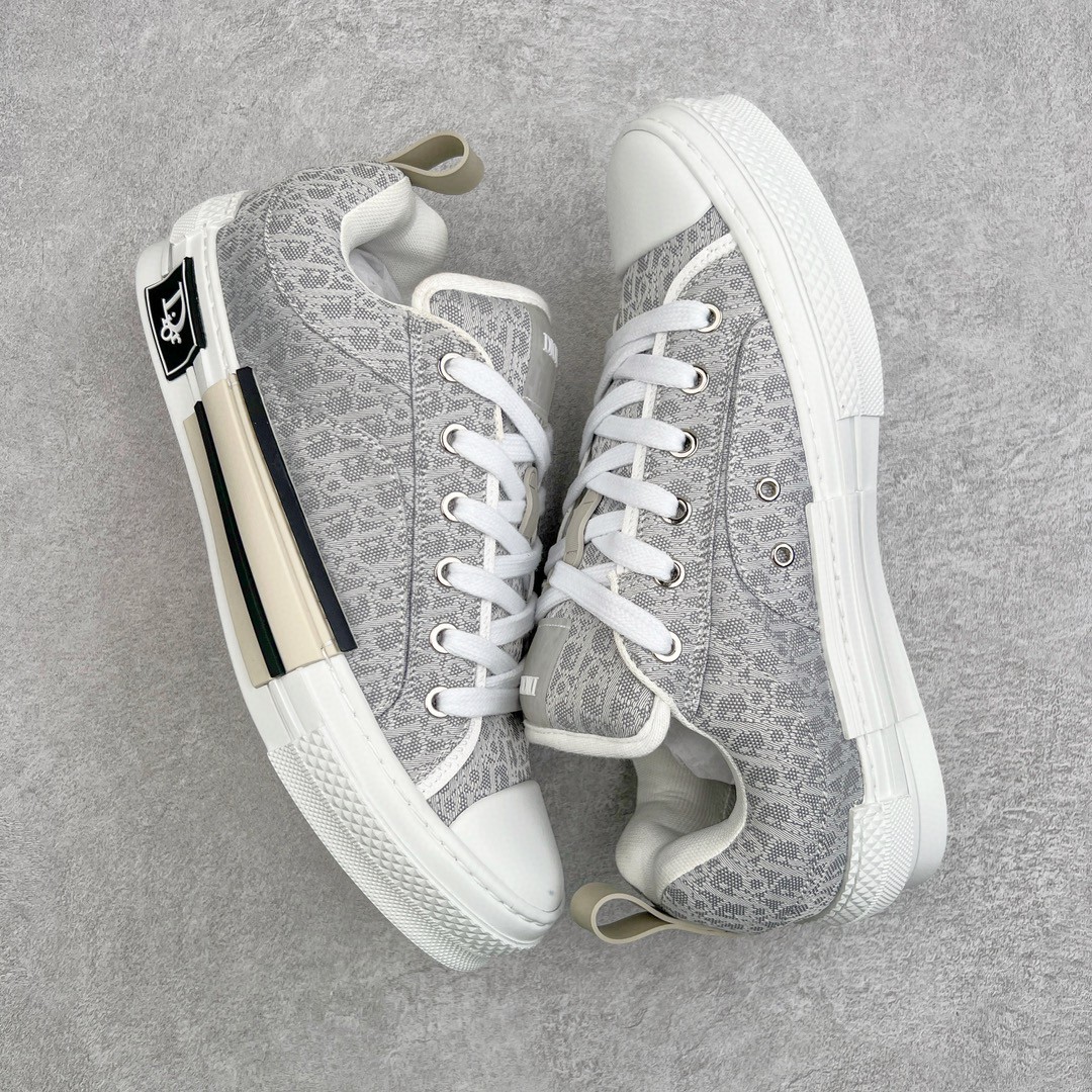 Dior 迪奥 B23 提花面料 Oblique 印花 低筒 休闲鞋 运动鞋 板鞋 男鞋 灰色 3SN249ZTU_H868