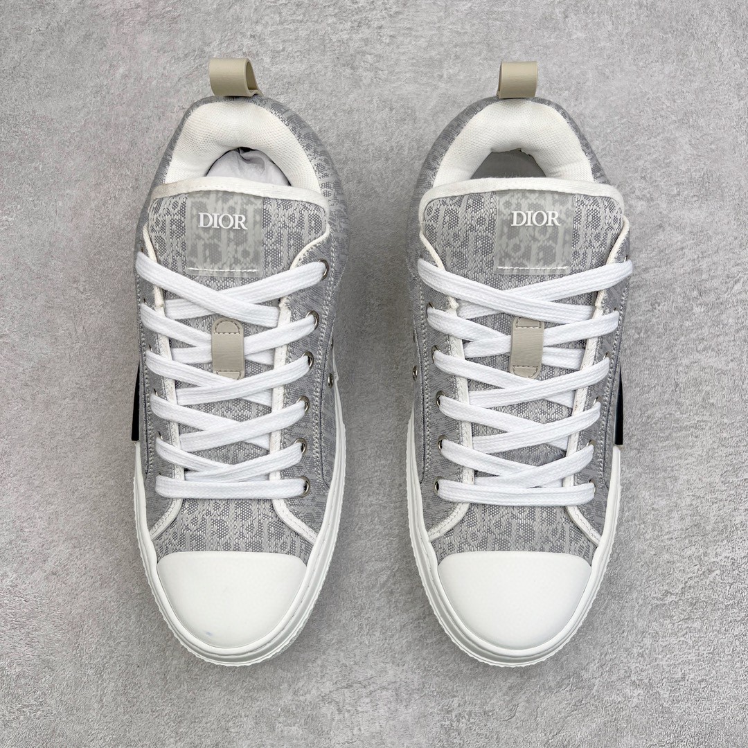 Dior 迪奥 B23 提花面料 Oblique 印花 低筒 休闲鞋 运动鞋 板鞋 男鞋 灰色 3SN249ZTU_H868
