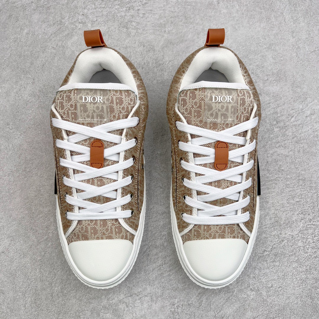 Dior 迪奥 B23 提花面料 Oblique 印花 低筒 休闲鞋 运动鞋 板鞋 男鞋 米色 3SN292ZUY_H100