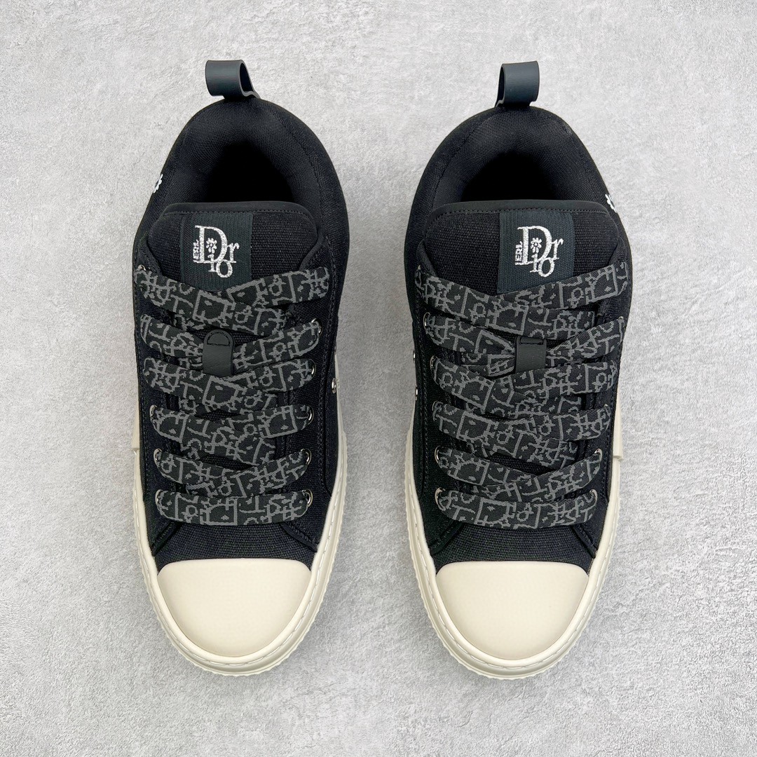 ERL Dior 迪奥 B23 帆布 徽标 低筒 休闲鞋 运动鞋 板鞋 男鞋 黑色 3SN292ZWC_H968