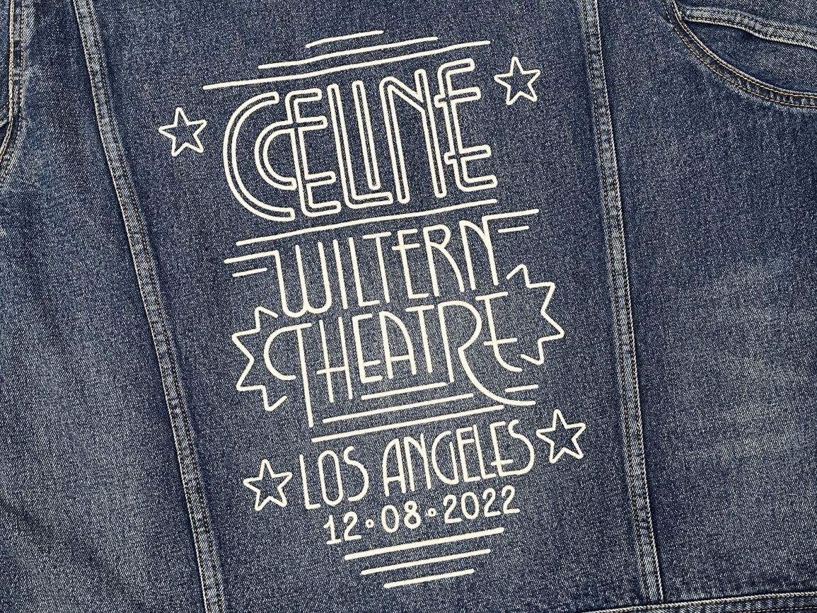 CELINE 赛琳 后背字母logo图案 水洗 牛仔外套 牛仔衣 长袖 外套 秋冬款 男女同款 蓝色