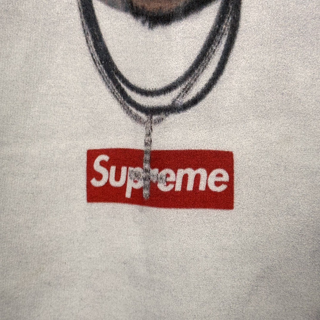 Supreme FW23 WEEK1 NBA YOUNGBOY TEE 人物印花圆领 短袖 T 恤 男女同款 白色 黑色 SUP-FW23-002