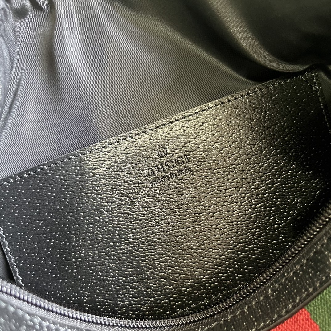 原厂皮 GUCCI 古驰 双G徽标印花拉链开合 帆布 手拿包 收纳包 洗漱包 黑色 759689-FACI0-1064