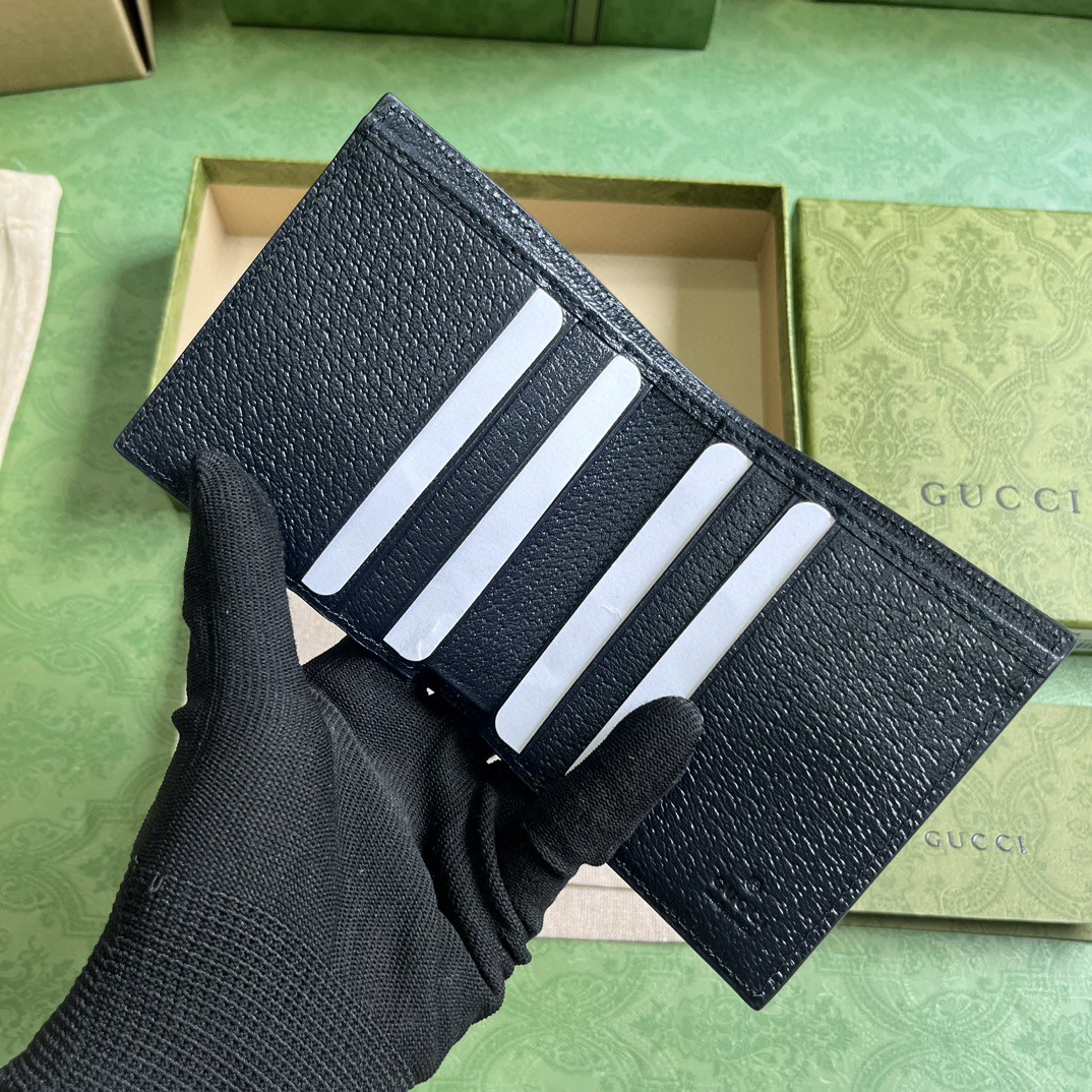 原厂皮 GUCCI 古驰 Ophidia 双G徽标翻盖开合 帆布 短款 钱包 卡包 零钱包 蓝色 732016