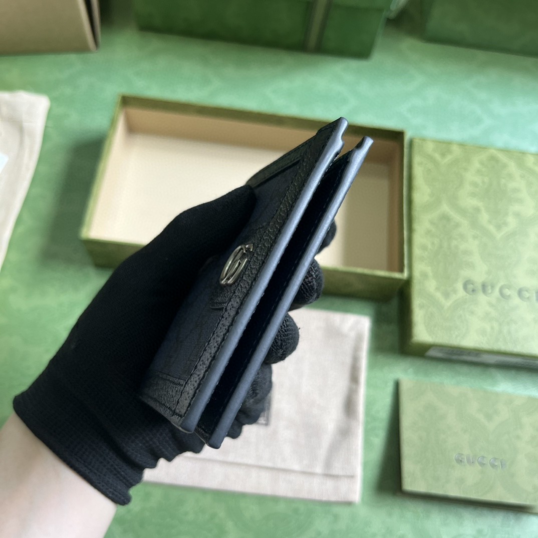 原厂皮 GUCCI 古驰 Ophidia 双G徽标翻盖开合 帆布 短款 钱包 卡包 零钱包 蓝色 732016