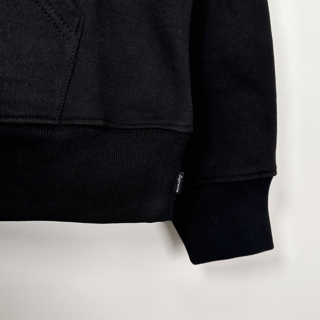 Supreme FW23 首尔开业限定系列 Box Logo Hooded Sweatshirt 花卉印花口袋抽绳连帽卫衣 卫衣 男女同款 黑色 SUP-FW23-052