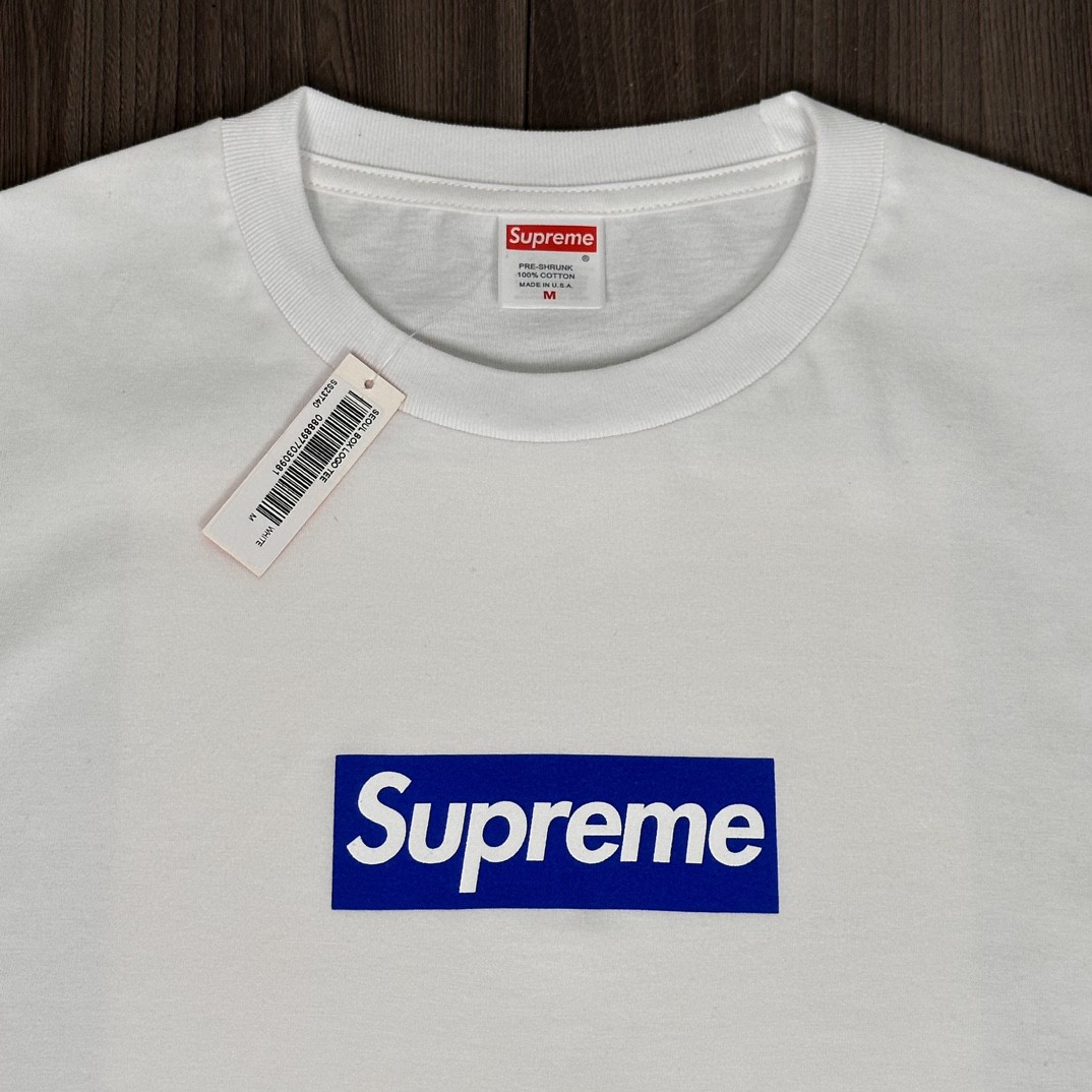 Supreme FW23 首尔开业限定系列 Box Logo Tee 字母花卉印花 圆领 短袖 T恤 男女同款 白色 SUP-FW23-051