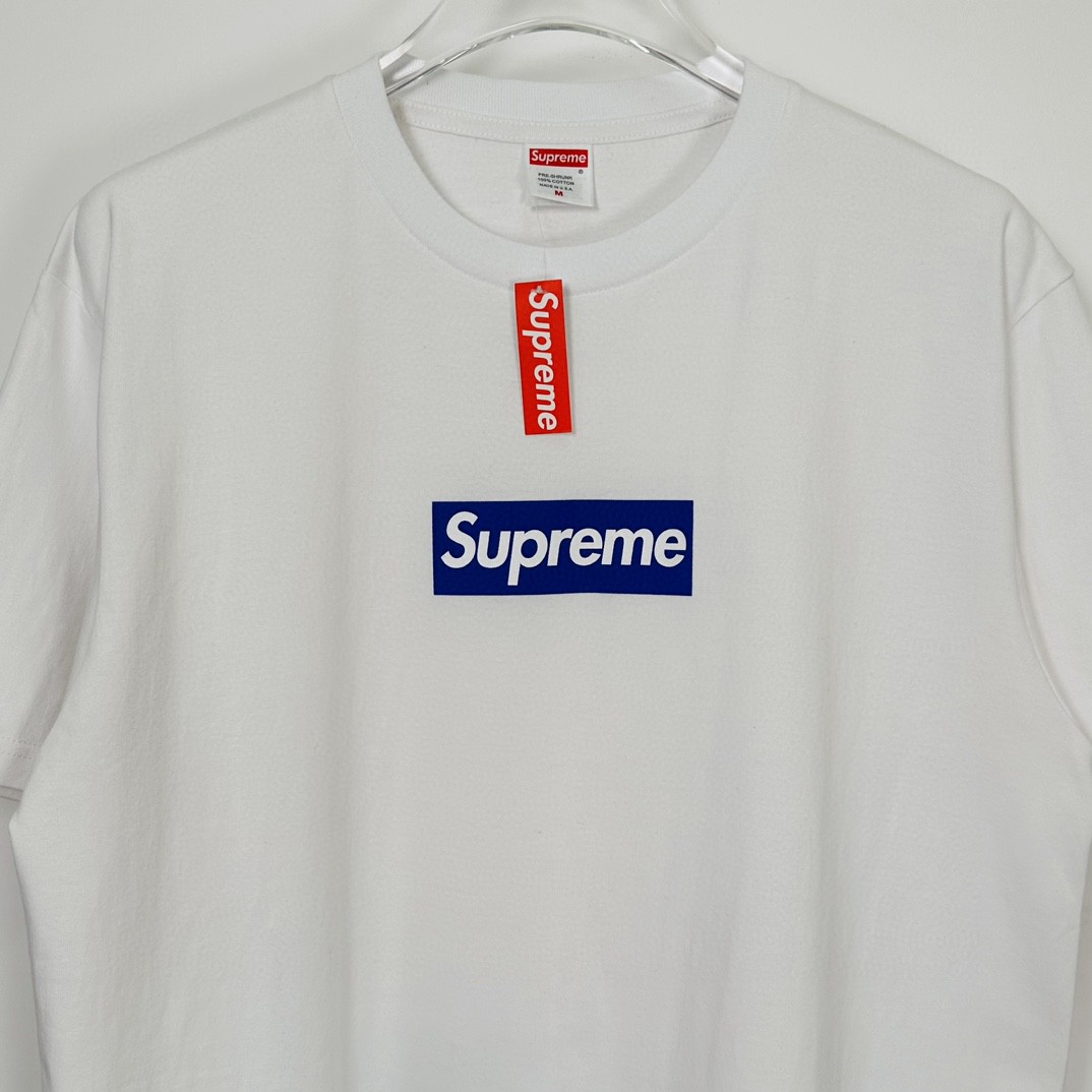 Supreme FW23 首尔开业限定系列 Box Logo Tee 字母花卉印花 圆领 短袖 T恤 男女同款 白色 SUP-FW23-051