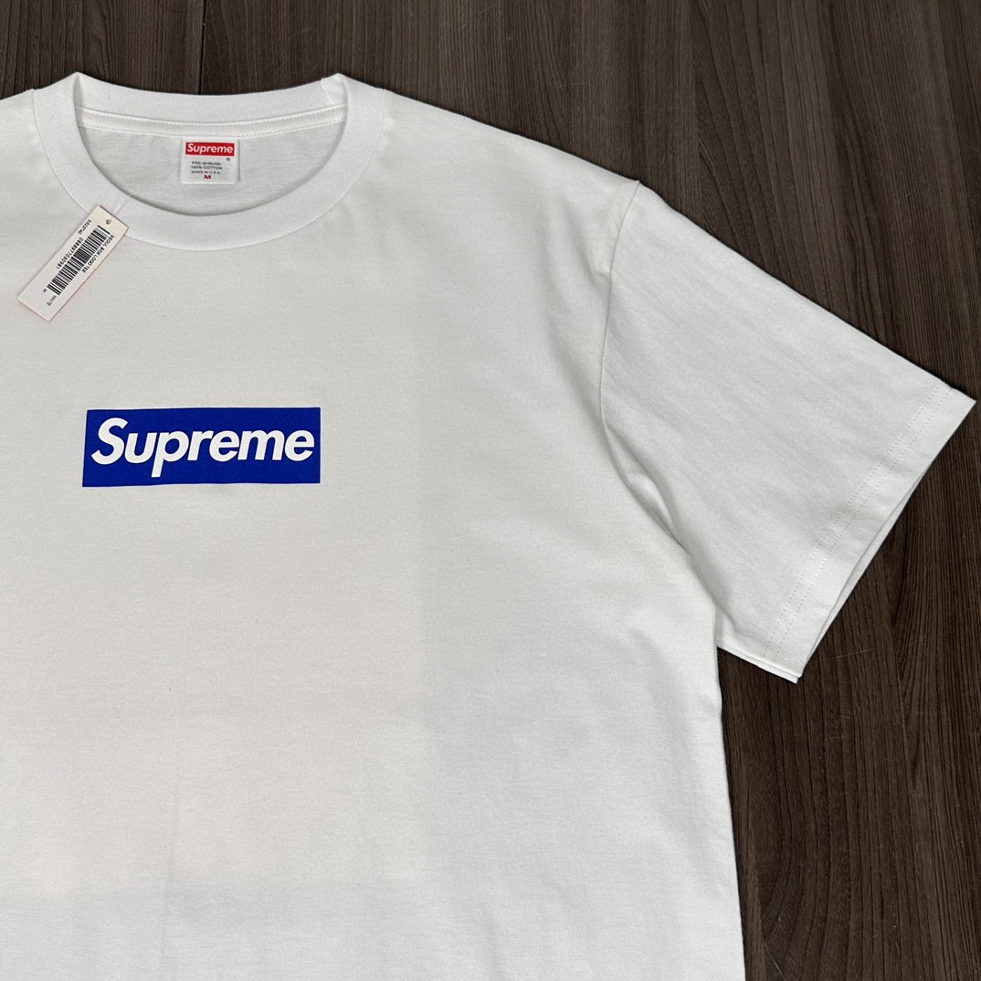 Supreme FW23 首尔开业限定系列 Box Logo Tee 字母花卉印花 圆领 短袖 T恤 男女同款 白色 SUP-FW23-051
