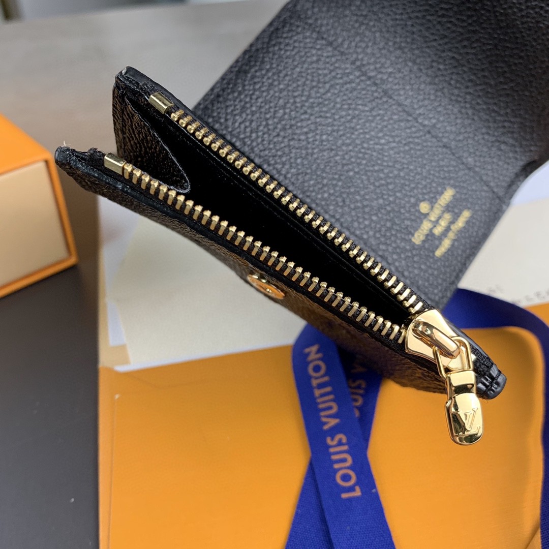 LOUIS VUITTON ZOE 字母logo压花 钱夹 钱包 女款 黑色 M62935