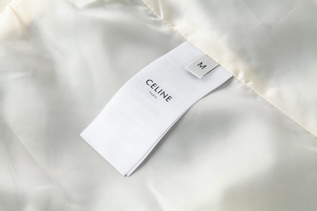 CELINE 赛琳 条纹边饰单排扣 长袖 夹克 棒球服 外套 秋冬款 男女同款 黑色 2W971048S-38NO