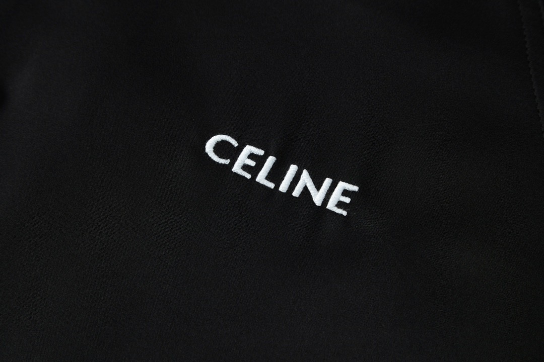CELINE 赛琳 条纹边饰单排扣 长袖 夹克 棒球服 外套 秋冬款 男女同款 黑色 2W971048S-38NO