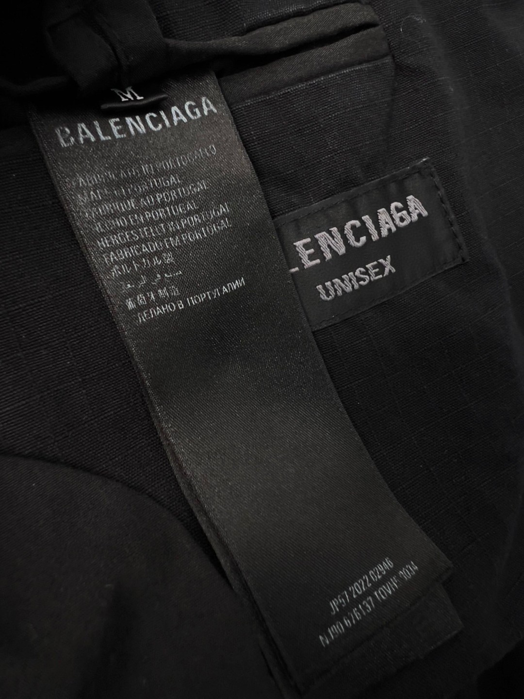Balenciaga 巴黎世家 格纹字母袖标西装外套 宽松 秋冬 黑色 