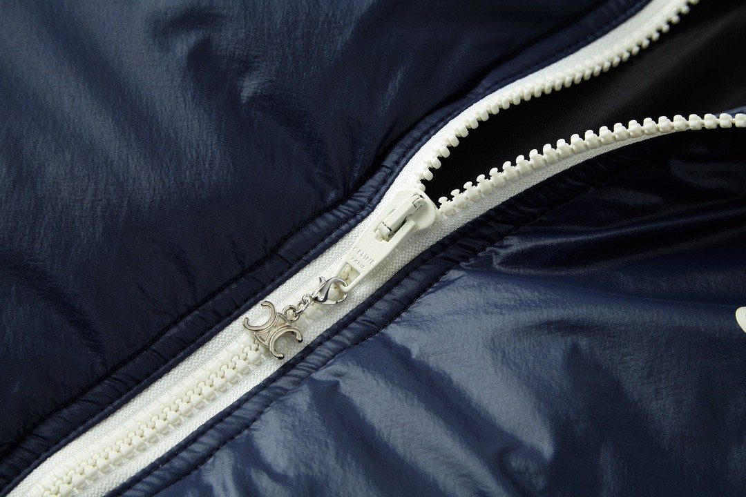 CELINE 赛琳 条纹边饰单排扣 长袖 夹克 棒球服 外套 秋冬款 男女同款 蓝色 2W973661V-07MR