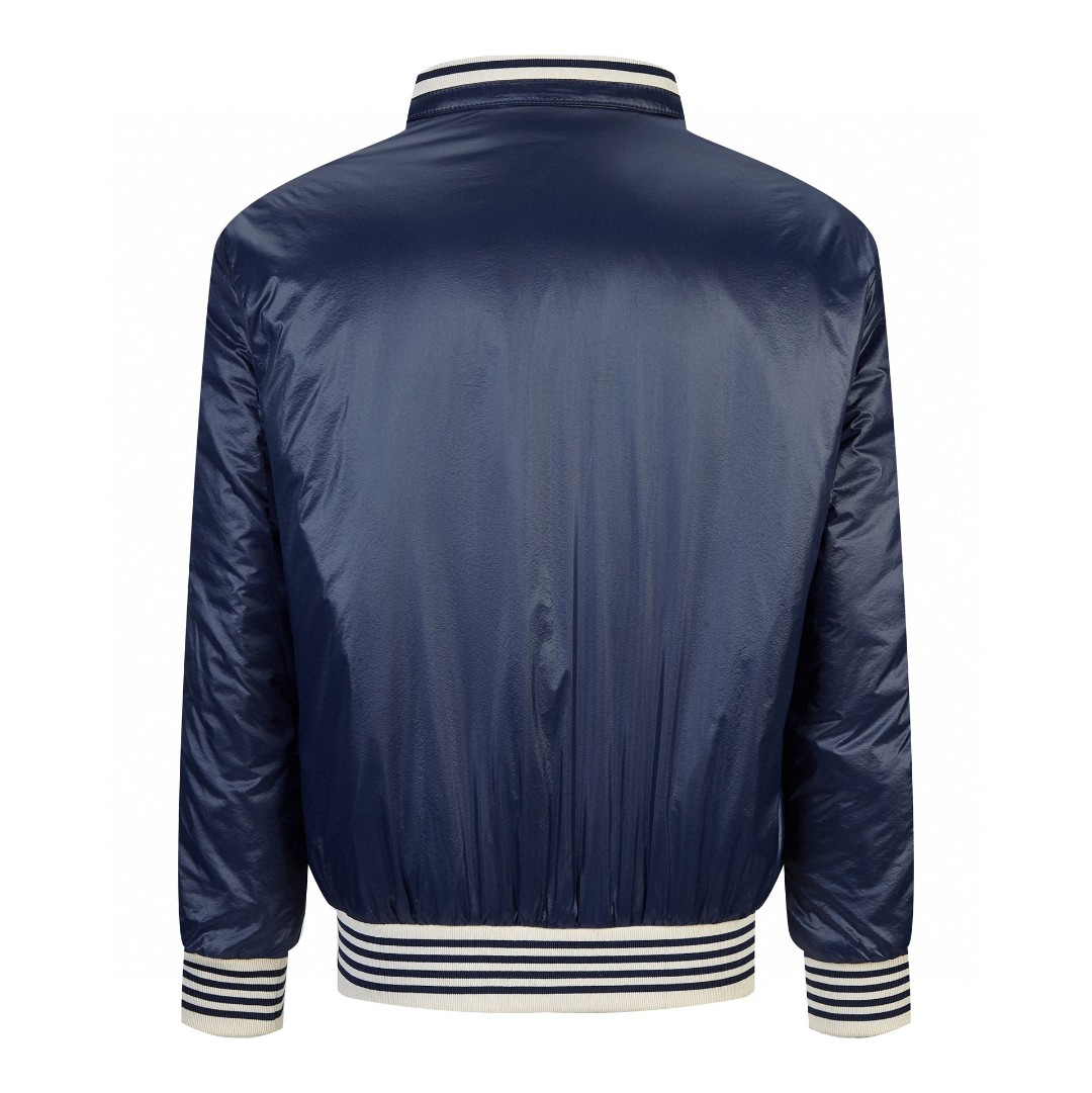 CELINE 赛琳 条纹边饰单排扣 长袖 夹克 棒球服 外套 秋冬款 男女同款 蓝色 2W973661V-07MR