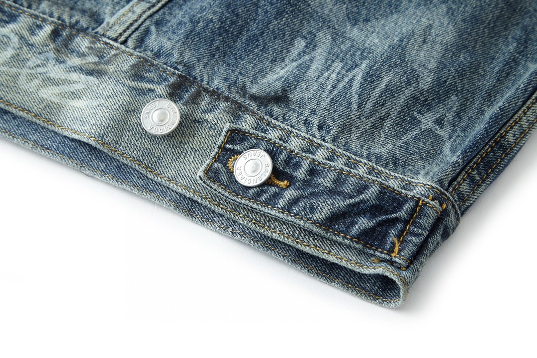 Balenciaga 巴黎世家 SS23手绘涂鸦印花牛仔外套 牛仔衣 宽松 秋冬 蓝色 745048TNW014012