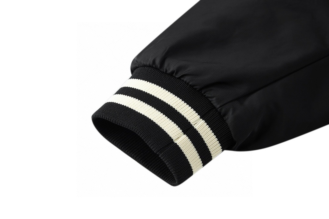 CELINE 赛琳 字母印花logo连帽夹克 棒球服 外套 秋冬款 男女同款 黑色 2W15A227R-38NO