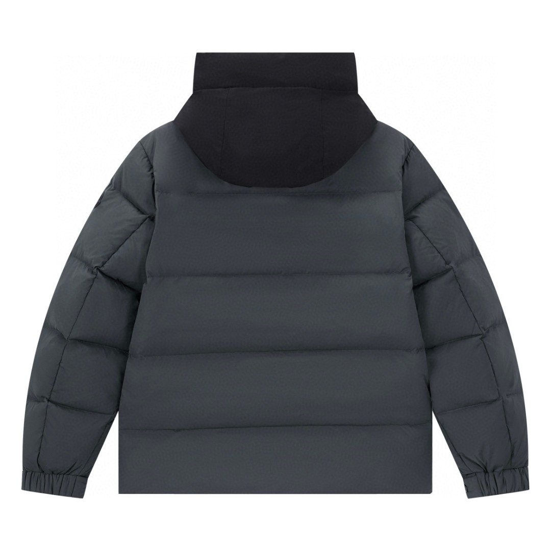 Moncler 蒙口 FW22 拼色连帽羽绒服 保暖 外套 炭灰色 H20911A0010953333934