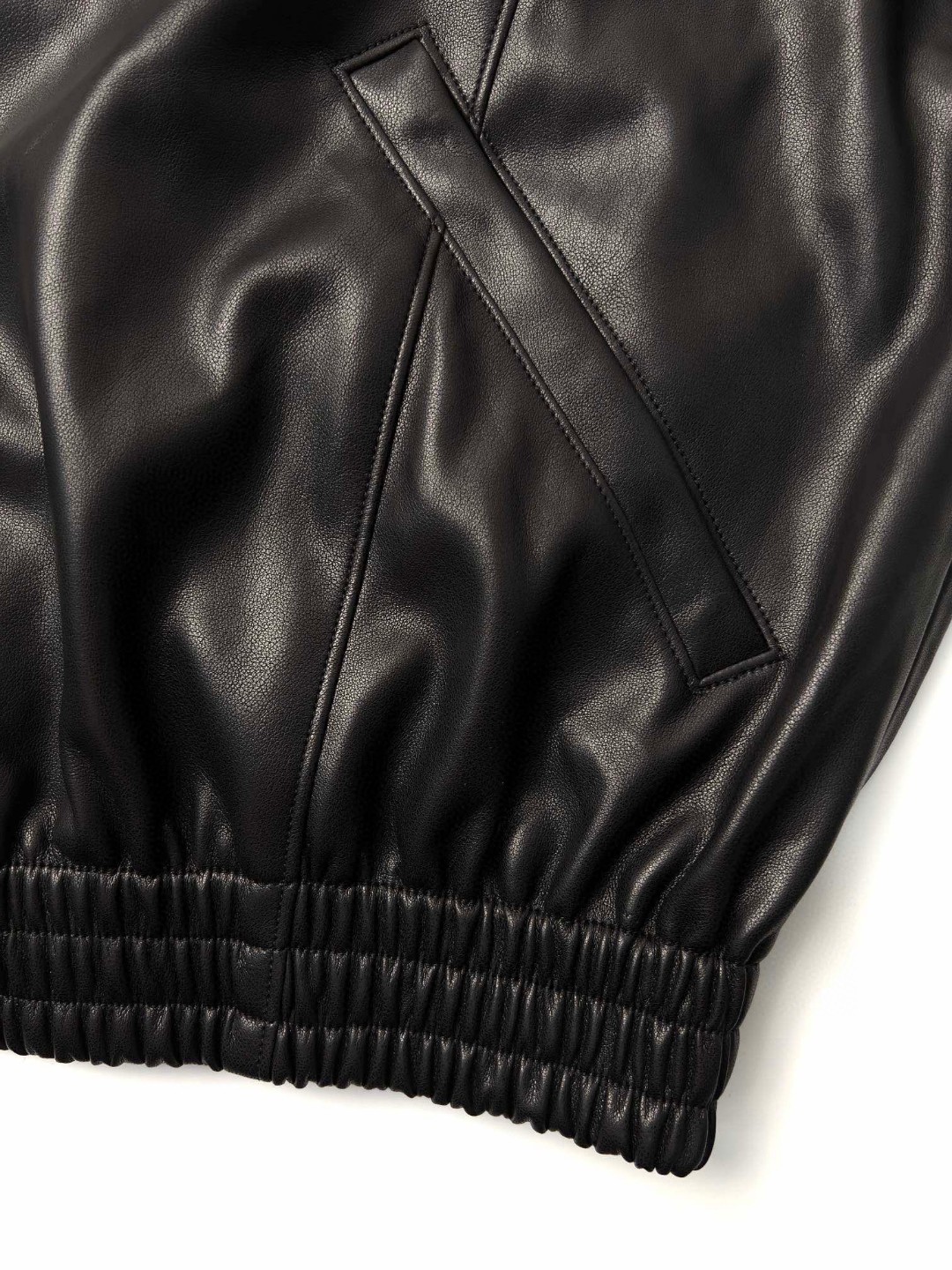 Balenciaga 巴黎世家 拼色字母logo印花 连帽皮衣 外套 夹克 秋冬 黑色 697771TMS021972