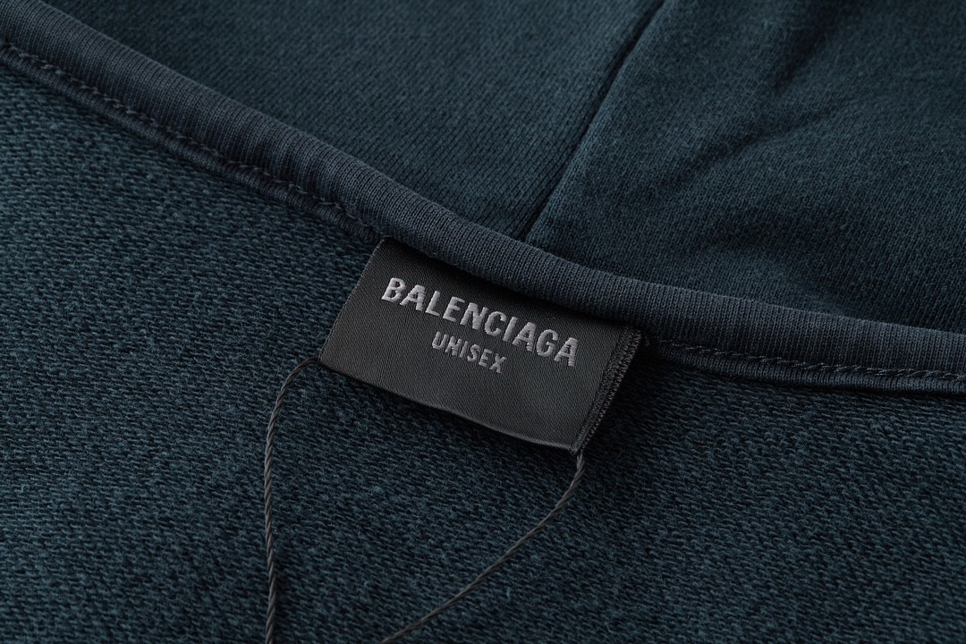 Balenciaga 巴黎世家 两件套 拼接连帽牛仔外套 卫衣 夹克 秋冬 蓝色