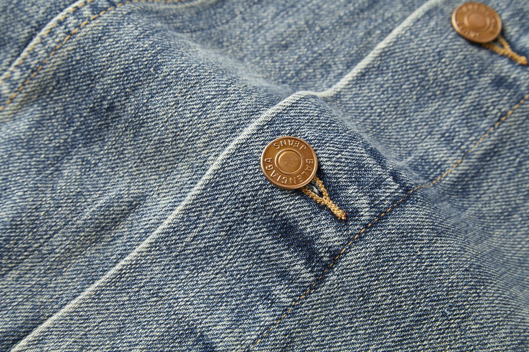 Balenciaga 巴黎世家 两件套 拼接连帽牛仔外套 卫衣 夹克 秋冬 蓝色