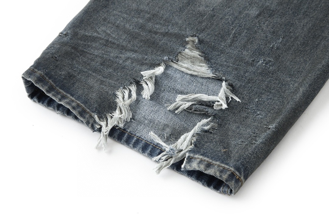 Balenciaga 巴黎世家 水洗破洞牛仔裤 长裤 男款 蓝色