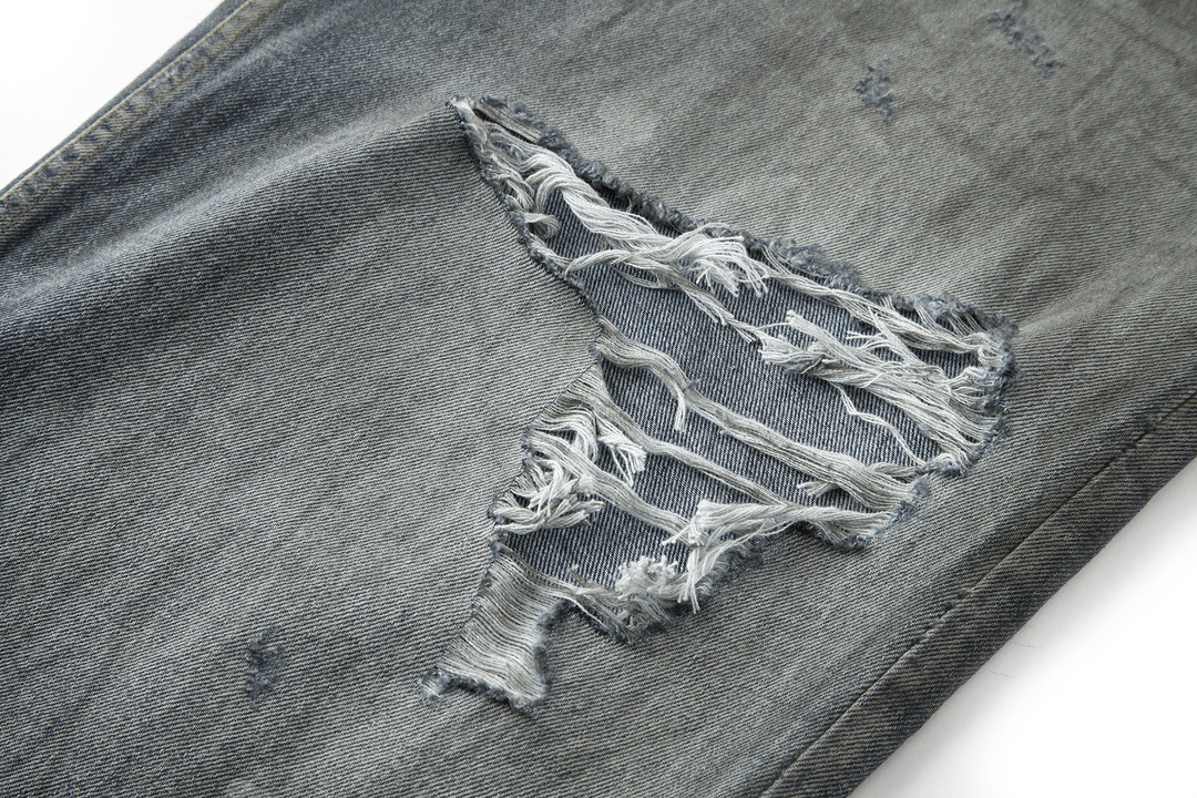 Balenciaga 巴黎世家 水洗破洞牛仔裤 长裤 男款 蓝色