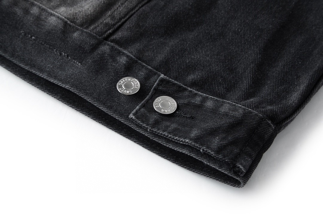 Balenciaga 巴黎世家 闪电贴布破坏 牛仔外套 牛仔衣 夹克 秋冬 黑色