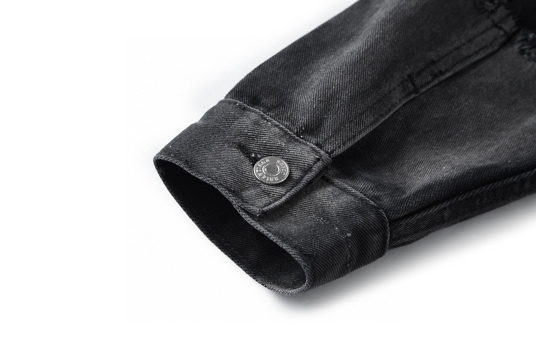 Balenciaga 巴黎世家 闪电贴布破坏 牛仔外套 牛仔衣 夹克 秋冬 黑色