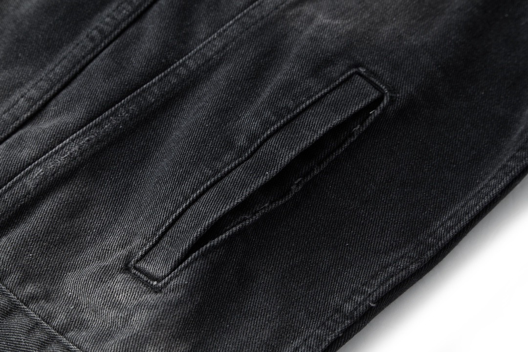 Balenciaga 巴黎世家 闪电贴布破坏 牛仔外套 牛仔衣 夹克 秋冬 黑色