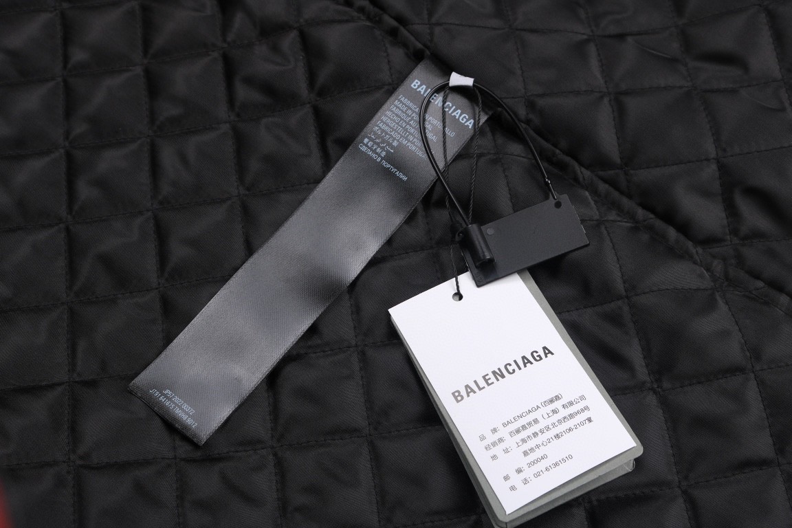 Balenciaga 巴黎世家 纯色刺绣logo皮衣 衬衫 长袖 秋冬 黑色