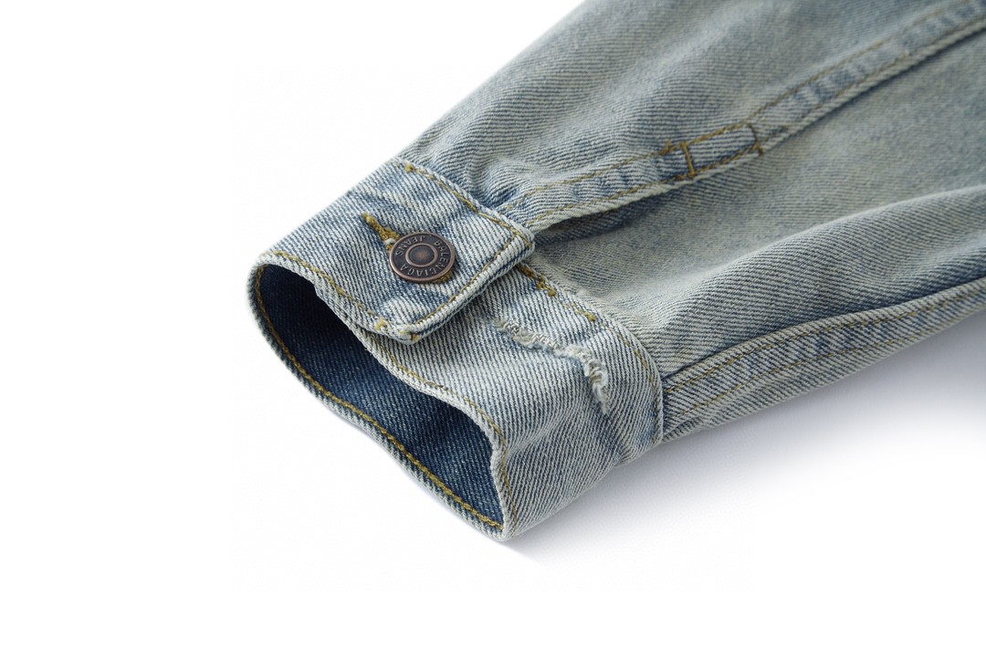 Balenciaga 巴黎世家 闪电贴布破坏 牛仔外套 牛仔衣 夹克 秋冬 水洗蓝