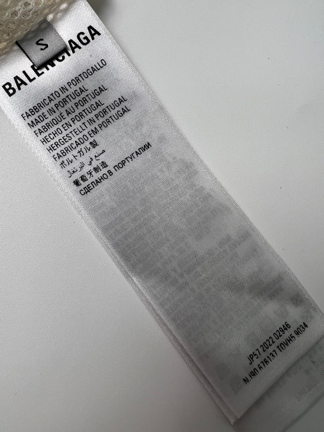 Balenciaga 巴黎世家 FW23 Logo字母印花撞色防晒立领夹克 长袖 冲锋衣 外套 秋冬 米白色 746483TOO489000