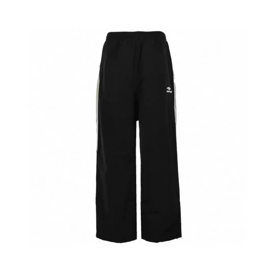 Balenciaga 巴黎世家 SS23 纯色松紧腰字母logo运动裤 休闲裤 长裤 男款 黑色
