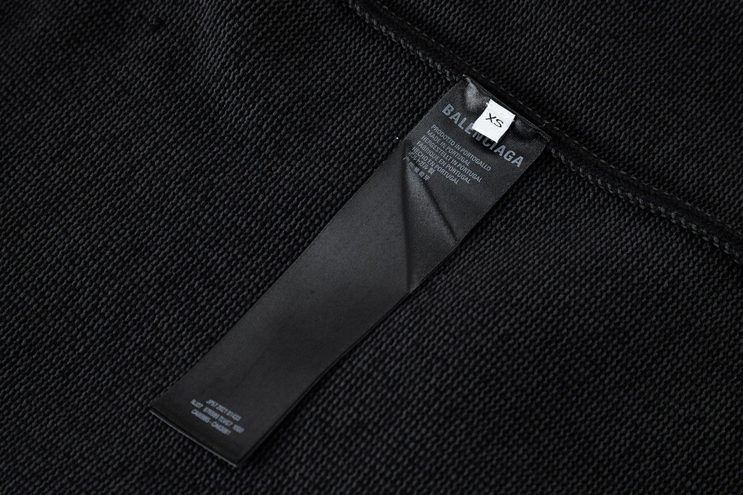 Balenciaga 巴黎世家 字母Logo高领拼接毛衣 长袖 秋冬 保暖 黑色 750413T32801000