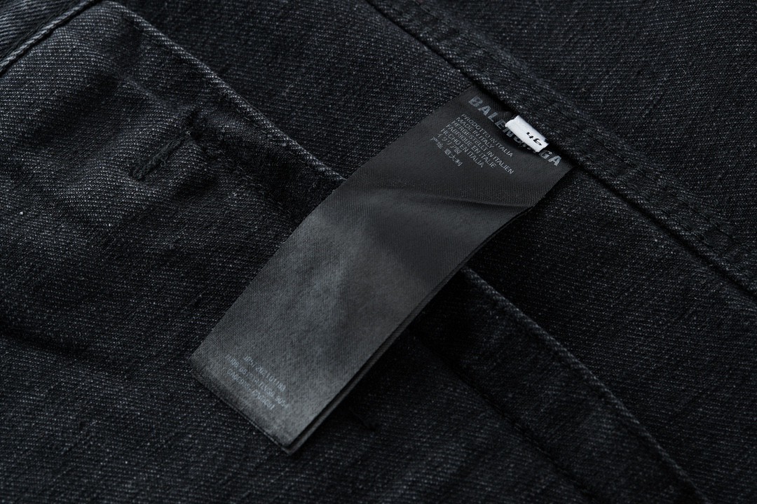 Balenciaga 巴黎世家 adidas originals 联名款 Logo印花条纹袖夹克 牛仔外套 牛仔衣 秋冬 黑色 724775TNW541129