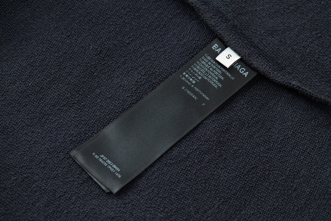 Balenciaga 巴黎世家 字母刺绣Logo 做旧连帽卫衣 长袖 秋冬 男女同款 黑色 739024TPVD81470