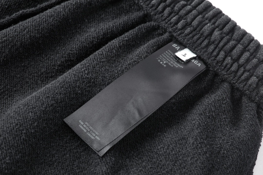 Balenciaga 巴黎世家 纯色字母刺绣logo 休闲裤 运动裤 长裤 卫裤 男女同款 黑色 755118TOVV29034
