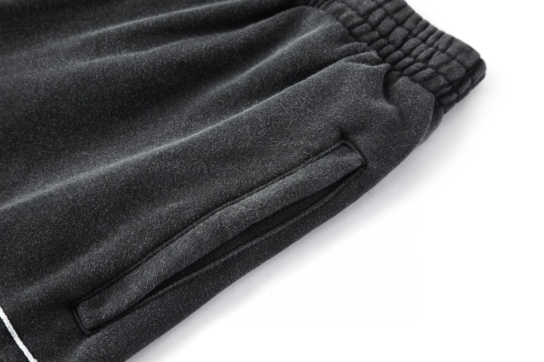 Balenciaga 巴黎世家 纯色字母刺绣logo 休闲裤 运动裤 长裤 卫裤 男女同款 黑色 755118TOVV29034